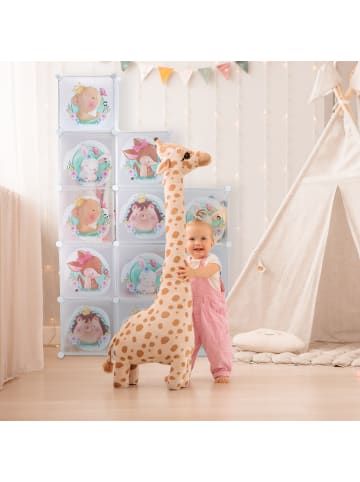 relaxdays Kinder-Steckregal in Weiß - (B)110 x (H)145 x (T)37 cm