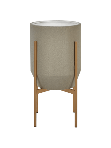 Beliani Indoor Blumentopf HYBRIDUM in Grau/Gold - (W) 33 x (H) 62 x (L) 33 cm