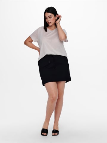 ONLY Carmakoma Mini Stretch Rock Kurzer Übergrößen Skirt CARGOLDTRASH in Schwarz