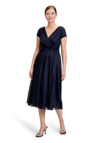 Vera Mont Cocktailkleid im Glitzer-Look in Dunkelblau/Grau