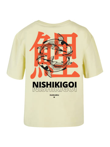 F4NT4STIC Ladies Everyday T-Shirt Nishikigoi Japan in softyellow