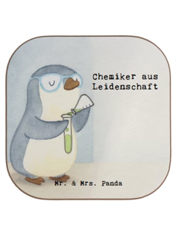 Mr. & Mrs. Panda Untersetzer Chemiker Leidenschaft Design mit Sp... in Weiß