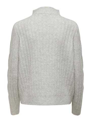 JDY Strickpullover in Super Light Grey Melange