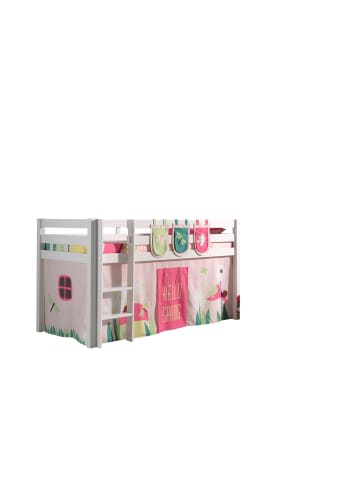 58 aufm Kessel KINDERBETT Karolina 210x114x106 Massivholz Weiß Textilset Spring 3