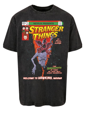 F4NT4STIC Oversize T-Shirt Stranger Things Comic Cover Netflix TV Series in schwarz