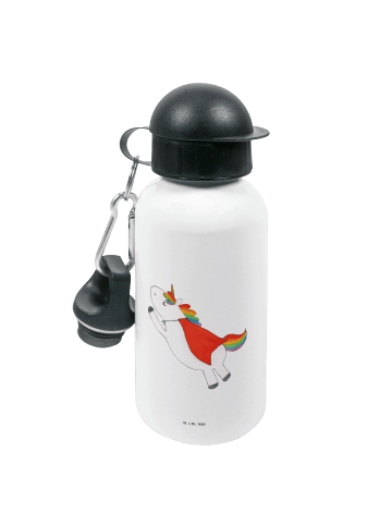 Mr. & Mrs. Panda Aluminium Trinkflasche Einhorn Super ohne Spruch in Weiß