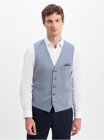 Finshley & Harding Anzugweste Max in hellgrau marine - 0001