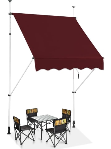 COSTWAY Klemmmarkise 150 cm in Rot