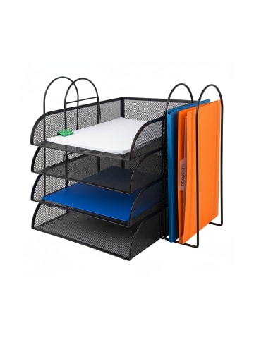relaxdays Briefablage in Schwarz - (B)40,5 x (H)33 x (T)33,5 cm