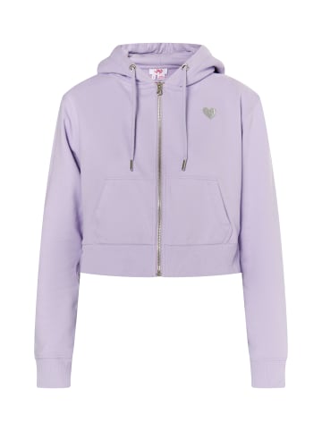 myMo Damen Zip Hoodie Cropped in Violett