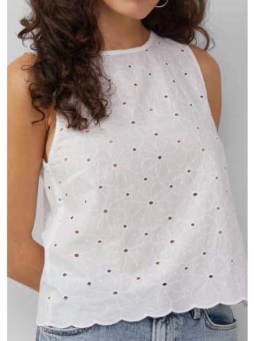 QS Bluse ärmellos in Weiß