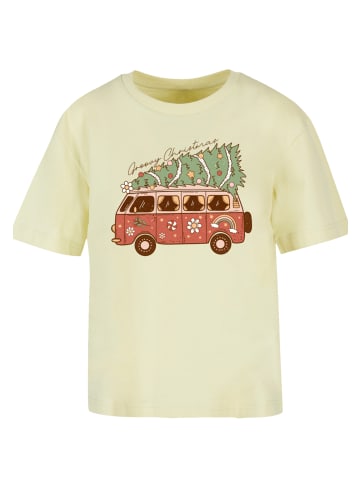F4NT4STIC Tee Groovy Weihnachten Camper Van in softyellow