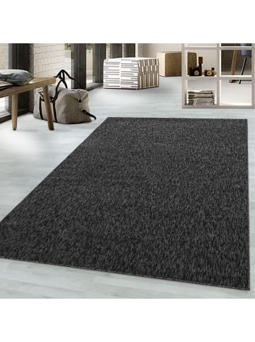 KADIMA DESIGN Teppich Kurzflor Unifarben Polypropylen saugroboter Wohnzimmer in Anthrazit