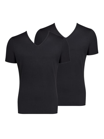 Sloggi Unterhemd / Shirt Kurzarm Go - Organic Cotton in Schwarz