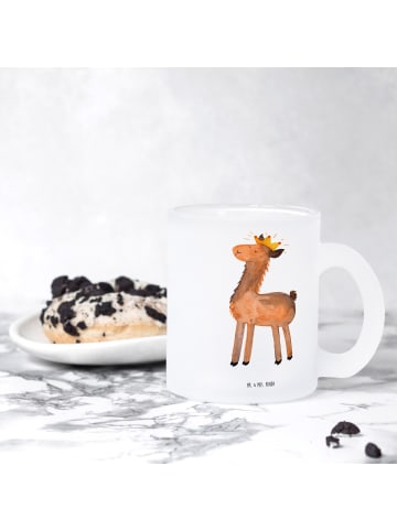 Mr. & Mrs. Panda Glas Lama König ohne Spruch in Transparent