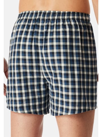 Schiesser Boxershorts Web in Blau / grau / dunkelblau