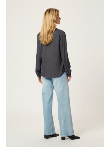 Kaffe Langarm-Bluse KAcalinda Regular fit in Black Oyster