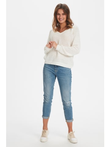 Kaffe Strickpullover KAjolan Regular fit in Chalk
