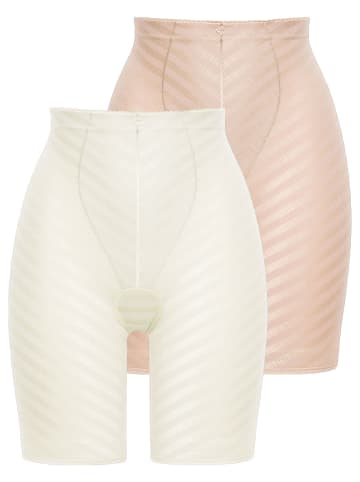 Felina 2er Pack Langbein Miederhose in champagner sand