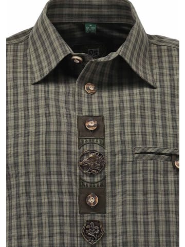 OS-Trachten Jagdhemd Qeludo in trachtengrün