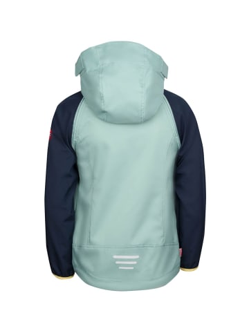 Trollkids Softshell Jacke Zip Off "Rondane" in Gletschergrün/Marineblau