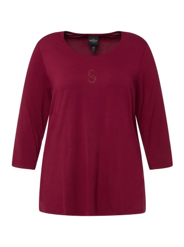 Ulla Popken Shirt in dunkel kirschrot