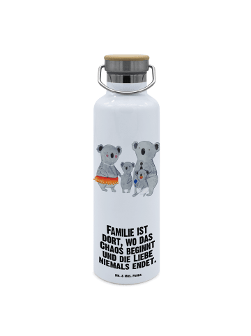 Mr. & Mrs. Panda Trinkflasche Koala Familie mit Spruch in Weiß