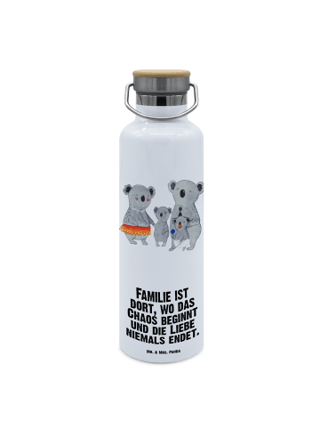 Mr. & Mrs. Panda Wasserflasche Koala Familie mit Spruch in Weiß