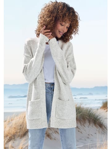 Vivance Strickjacke in hellgrau meliert