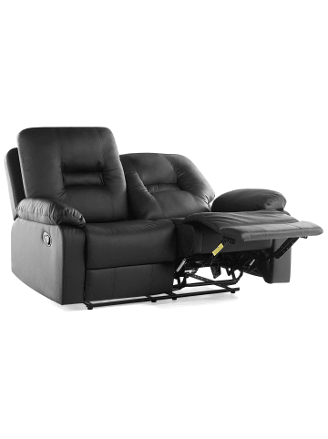 Beliani 2-Sitzer Sofa BERGEN in Schwarz - (W) 146 x (H) 101 x (L) 73 cm