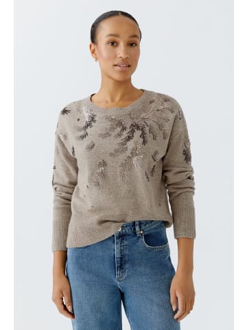 Oui Pullover in smokey taupe