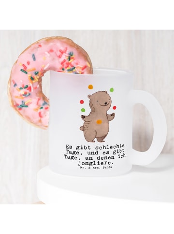 Mr. & Mrs. Panda Glühweinbecher Bär Jonglieren mit Spruch in Transparent