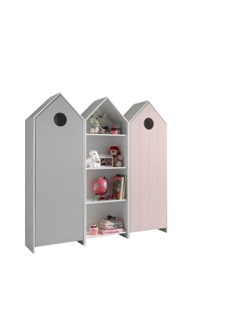 58 aufm Kessel REGALSCHRANK Set Kania MDF+Holzwerkstoff Weiß /Pink