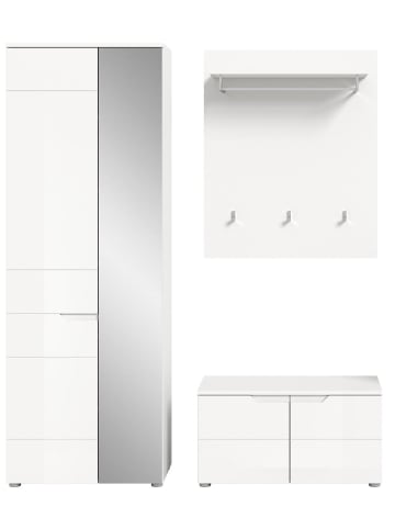 ebuy24 Garderobenmöbel Solero Weiß 163 x 37 cm