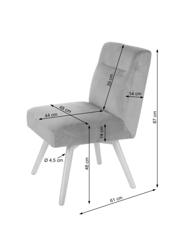 MCW Retro Esszimmerstuhl F38, Grau