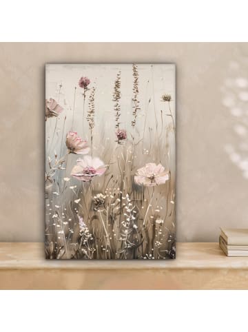 MuchoWow Leinwand Bilder Blumenfeld