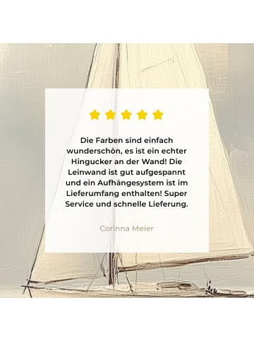 MuchoWow Leinwand Bilder Creme