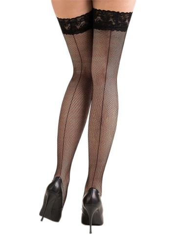 Gabriella Halterlose Netzstrümpfe in Schwarz