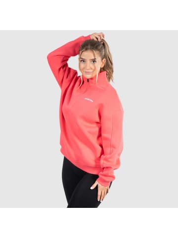 SMILODOX Half Zip Sweatshirt Teresita in Pink