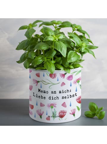 Mr. & Mrs. Panda Pflanzkübel Groß Memo an Mich Liebe dich selbst... in Weiß