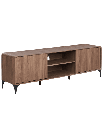 Beliani TV-Schrank COWELL in Braun/Schwarz - (W) 180 x (H) 55 x (L) 40 cm