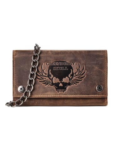 Greenburry Biker Geldbörse RFID Schutz Leder 17 cm in brown
