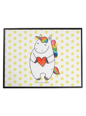 Mr. & Mrs. Panda schreibtischunterlage Einhorn Herz ohne Spruch in Weiß