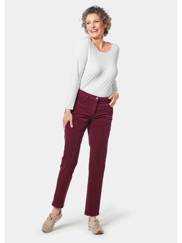 GOLDNER Hochwertige Sportsamthose in trendstarker Form in portwein