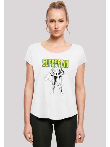 F4NT4STIC Long Cut T-Shirt DC Comics Superman in weiß