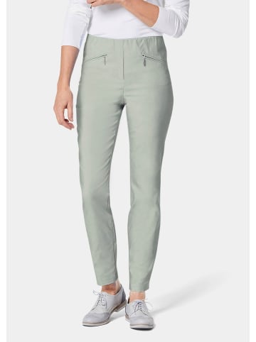 GOLDNER Schlupfhose LOUISA mit Steppnähten in baummoos