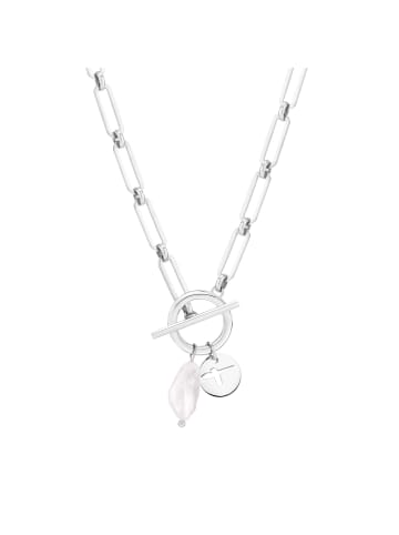 Tamaris Kette The T-Bar Pearl in silber
