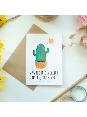 Mr. & Mrs. Panda Klappkarte Kaktus Sonne mit Spruch in Weiß