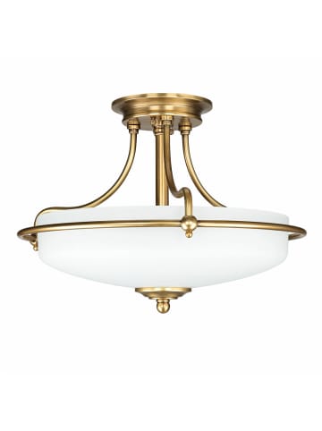 Licht-Erlebnisse Deckenlampe Ø 42.2 x (H)30.1 cm in Messing Antik CremeMessing Antik Creme