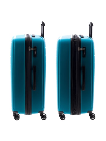 Gladiator 4 Rollen Trolley 74 cm mit Dehnfalte turquoise